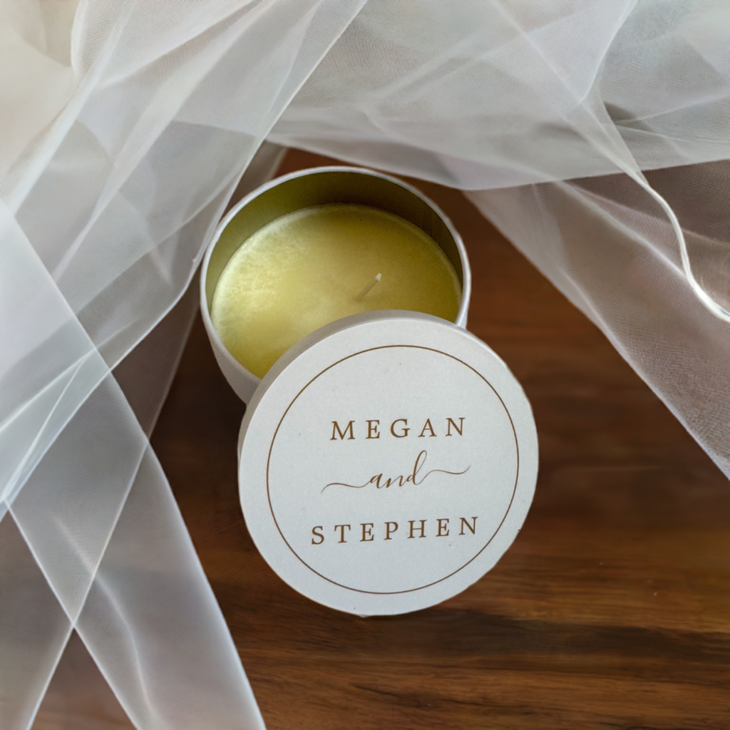 Personalized Wedding Candle Favor