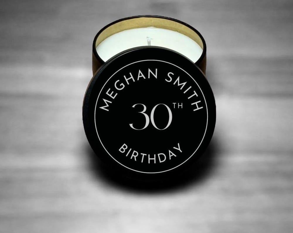 Personalized Birthday Candle Party Favor