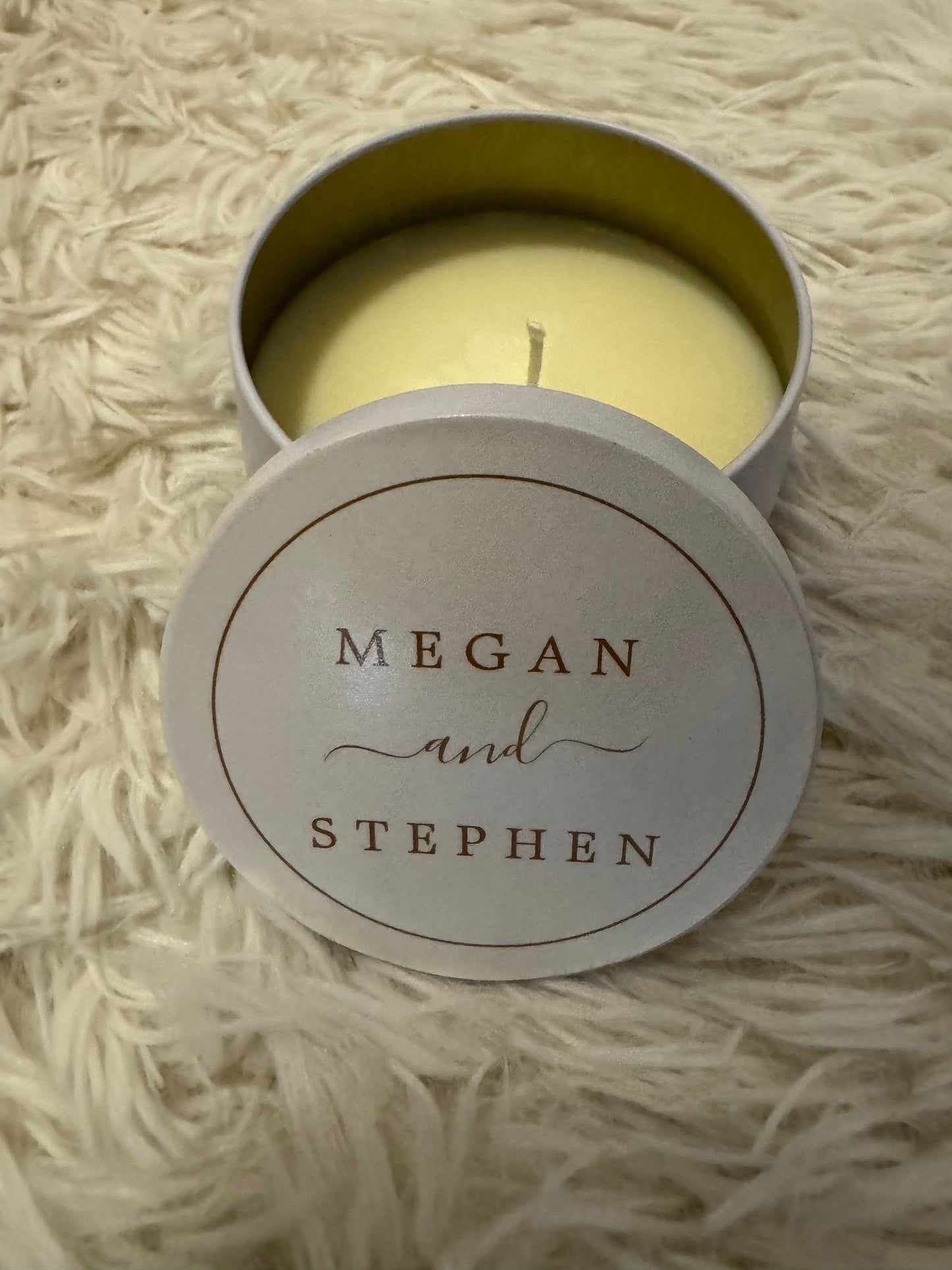 Personalized Wedding Candle Favor