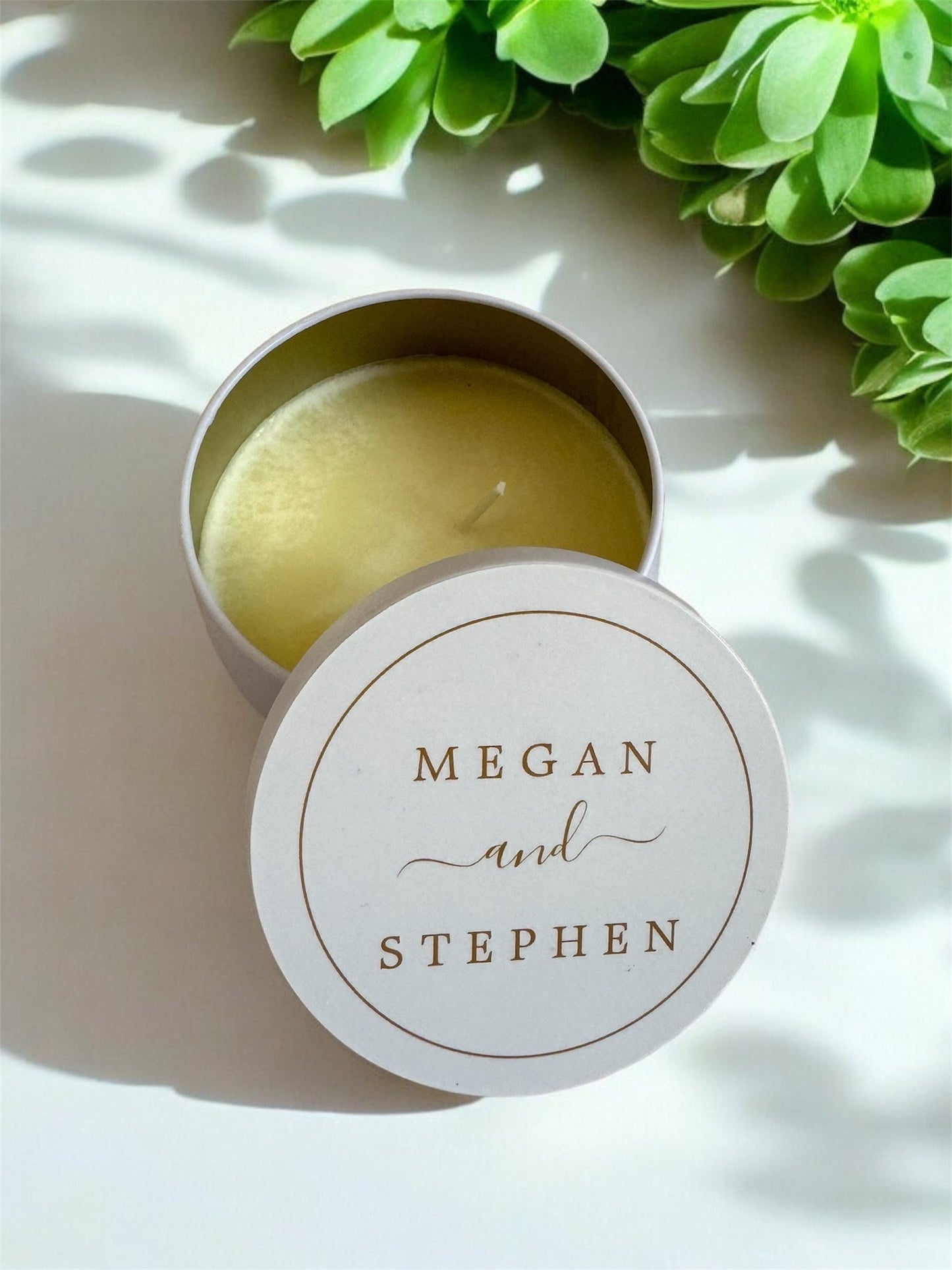 Personalized Wedding Candle Favor